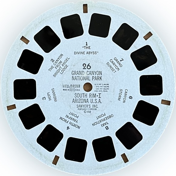 🎈2/$20 - VIEW-MASTER 26 GRAND CANYON NATIONAL PARK - South Rim-I, AZ, USA - Picture 2 of 3